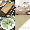thumbnail image 3 of Efavormart 5 Pack | Sage Green Boho Chic Rustic Faux Jute Linen Dinner Napkins - 19"X19", 3 of 11
