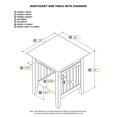 thumbnail image 4 of Ensemble de Table Basse et Chargeur 2 Pcs en Blanc, 4 of 10