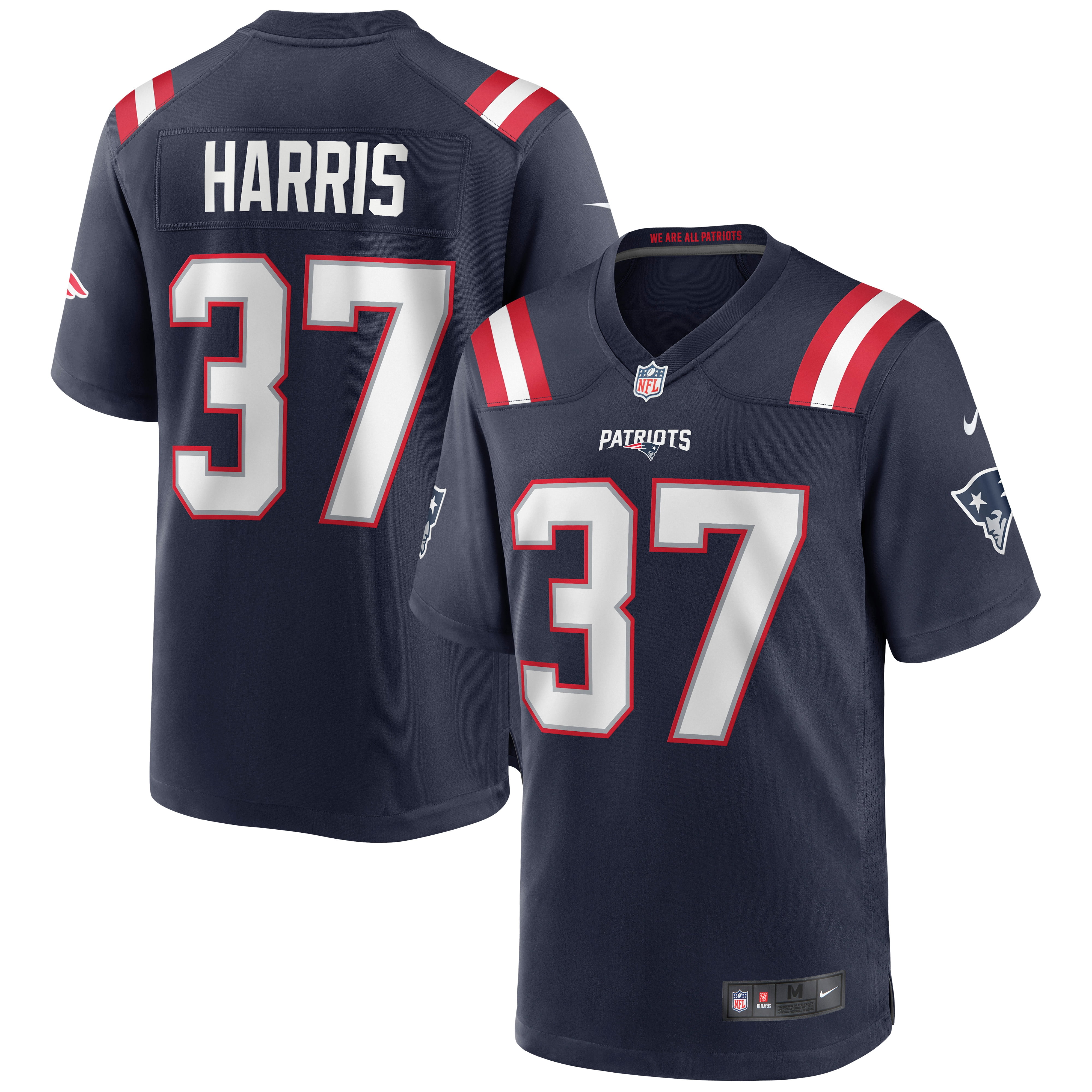 Damien Harris New England Patriots Nike Game Jersey - Navy - Walmart.com - Walmart.com