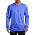 thumbnail image 7 of Hvogkswy Workout Shirts for Men Solid Crew Neck Long Sleeve Base Layer T-Shirt Thin Breathable Sport Fitness Pullover Top, Size S-3XL, 7 of 7
