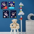 thumbnail image 3 of 6 Pieces Space Canvas Wall Art Unframed Space Poster Painting Prints Space Decor Wall Art Astronaut Figure Picture for Boys Living Room Wall Decor Kids Nursery Colorful DIY, 3 of 7