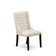 thumbnail image 3 of East West Furniture Forney 38" Fabric Dining Chairs in Black/Cream (Set of 2), 3 of 4