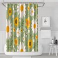 thumbnail image 1 of Ensemble de Rideau de Douche avec Doublure à Boutons-Pression, Tournesols Sauvages Rustiques Botaniques (1) Rideaux de Douche Doublure de Douche Imperméable, Rideaux de Salle de Bain Simples en Polyester, 72x72 Pouces, 1 of 4