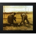 thumbnail image 2 of Van Gogh, Vincent 23x20 Black Modern Framed Museum Art Print Titled - Peasants Planting Potatoes, 2 of 5