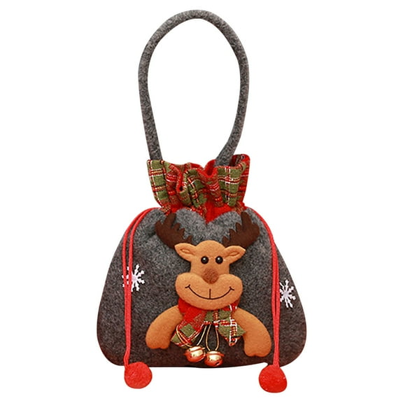 Christmas Gift Doll Bags,2026 New Christmas Knitted Doll Gift Bags,Christmas Dwarf Rope Candy Gift Bag,Santa Snowman Doll Storage Bag,Drawstring Reusable Fabric Bag Xmas Favor Bags