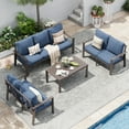 thumbnail image 2 of UDPATIO Aluminum Patio Furniture Set, Contemporary Outdoor Couch Set, Aluminum Patio Conversation Set, 2 of 9