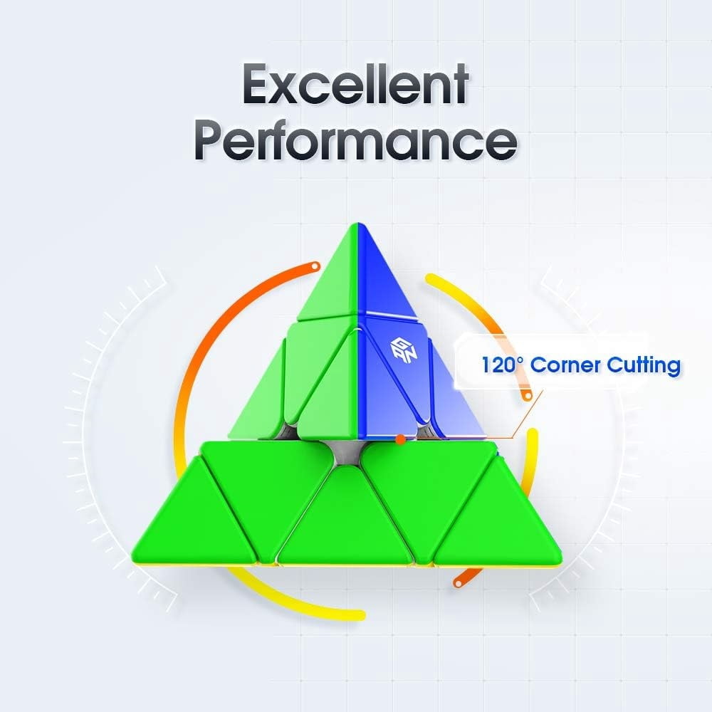 GAN Pyraminx M Speed Cube Standard  Stickerless Triangle Magic Cube 3x3x3 Pyramid Puzzle