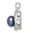 thumbnail image 2 of Sterling Silver Rhod-pltd Black FWC Pearl and White Topaz Pendant QP5184, 2 of 4