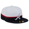 thumbnail image 3 of Men's New Era  Navy/White Atlanta Braves Paint Stroke 59FIFTY-Fitted Hat, 3 of 5