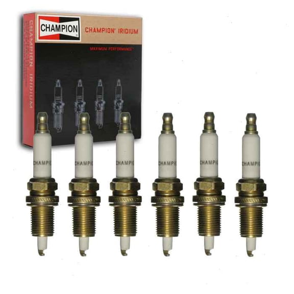 6 pc Champion 9005 Iridium Spark Plugs for QC10WEP Ignition Wire Secondary