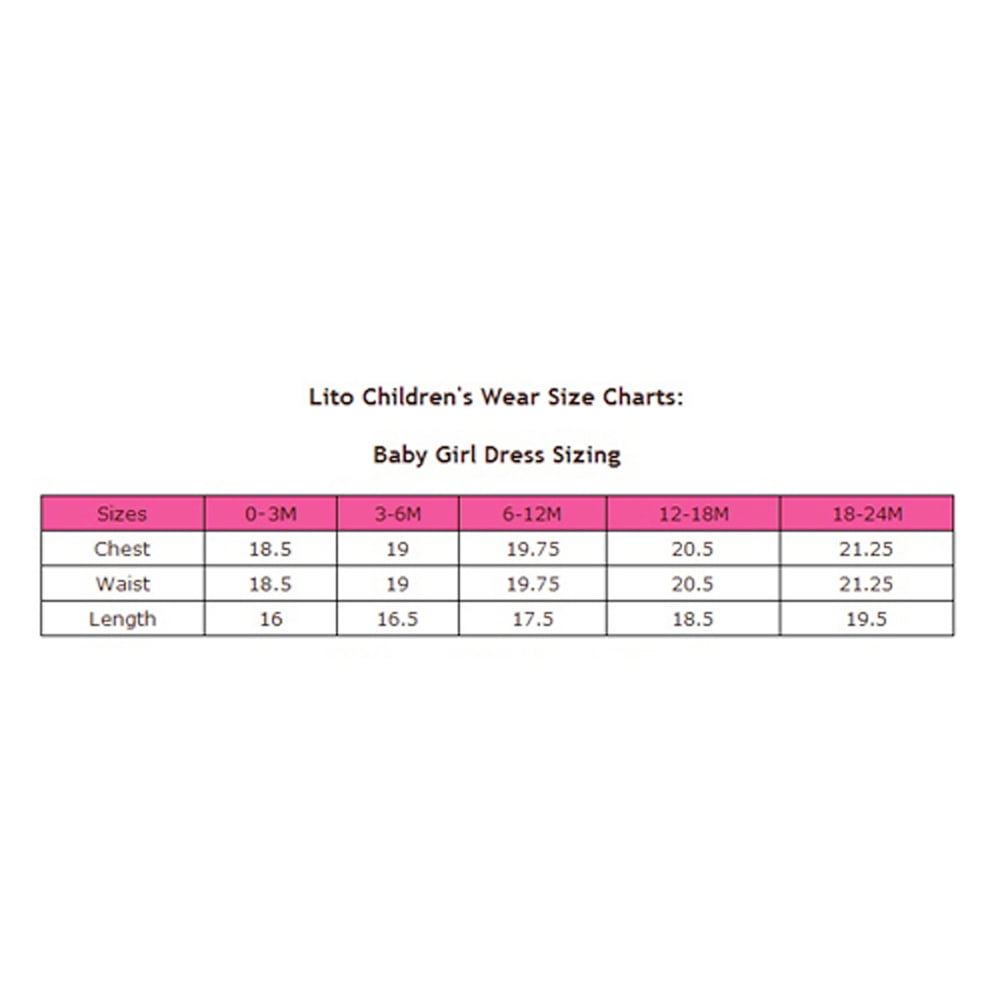 Lito Children S Wear Size Chart