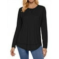 thumbnail image 3 of Fantaslook Womens Fall Tops Long Sleeve Shirts Casual Tunic Top Basic T Shirts Tees, 3 of 8