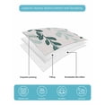 thumbnail image 5 of Quilts Twin Size Bedding Set, Teal Ombre Botanical Lightweight Quilted Comforter, Watercolor Pastoral Leaf Farmhouse Soft Reversible Bedspread Coverlet with Pillow Covers for All Season, 68" x 86", 5 of 7