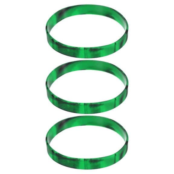 Bracelets Wristbands 1/2 Inch Width 8" Length Green Black for Sports Club Group Games Party Favors