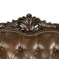 thumbnail image 6 of Furniture of America Innes Faux Leather Tufted Loveseat in Dark Cherry and Brown, 6 of 12