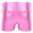 thumbnail image 4 of vastwit Womens Shiny Metallic Shorts Hot Pants Disco Party Dance Booty Shorts Swim Bottoms Pink 14, 4 of 5