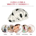 thumbnail image 6 of Kdxio Maple plaid Print Shower Cap for Women,Elastic and Reusable,Double Waterproof Layers Bathing Hat, 6 of 6