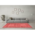 thumbnail image 3 of Ahgly Company Indoor Square Oriental Red Industrial Area Rugs, 5' Square, 3 of 4