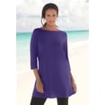 thumbnail image 5 of Roaman's Women's Plus Size Cotton Ultimate Boatneck Tunic With Side Slits, 5 of 6