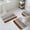 Brown, variant on Orange Wooden Bath Mat 3 Piece Bathroom Rug Set, Grey Stripe Gradient Country Rustic Grain Non Slip Bath Rug Contour Mat and Toilet Lid Cover, Absorbent Shower Mats Soft Bath Rugs and Mats Sets