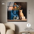 thumbnail image 4 of Cat Navy Shopping Bag Acrylic Print Fashion Wall Art by Art Remedy, Ready to Hang, 40 x 40, 4 of 5