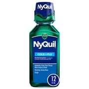 Vicks NyQuil Nighttime Cold & Flu Relief, Original Flavor, 12 fl oz