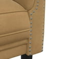 thumbnail image 5 of vidaXL Sofa 3-Seater Brown Faux Suede Leather, 5 of 5