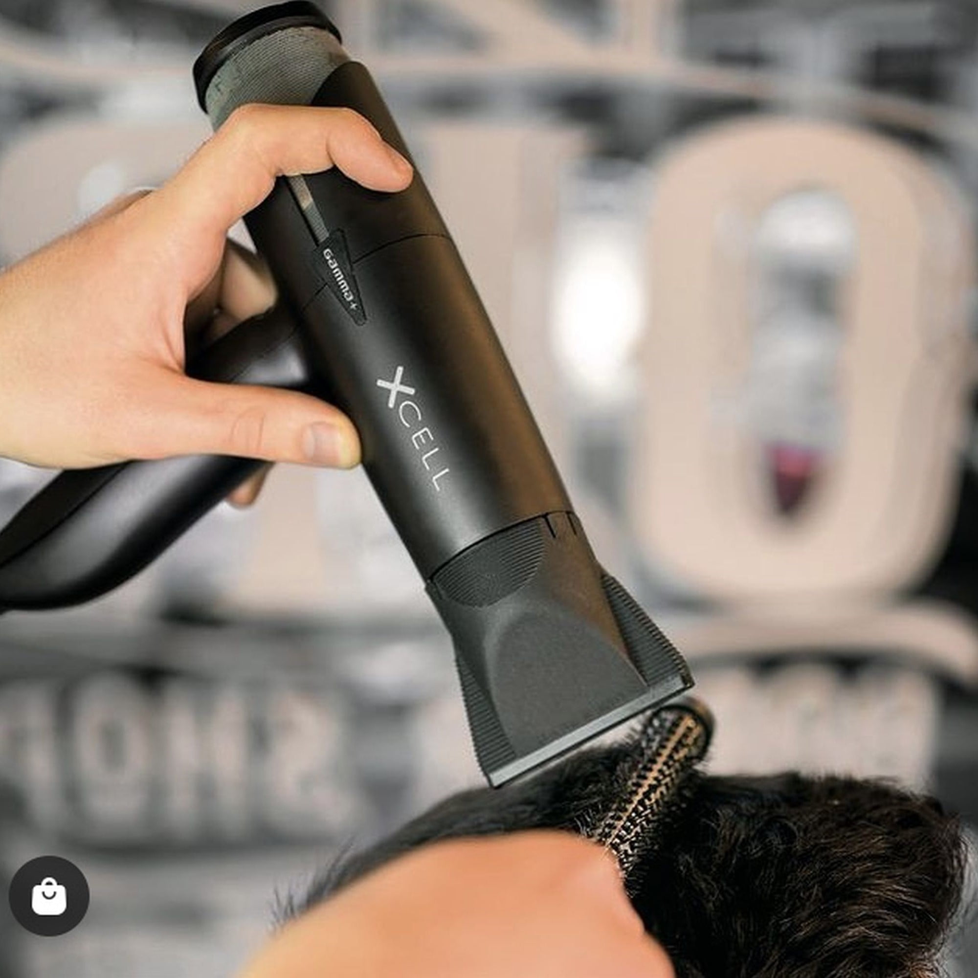 GAMMA+ XCell Professional Ultra-Lightweight Hair Dryer Digital Motor Ionic Technology Whisper Quiet 12 Heat and Speed Settings, Matte Black