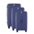 thumbnail image 4 of IZOD Gail Polycarbonate Luggage Set - 360-Degree Dual Spinning Wheels - Water-Resistant Nylon Zippers - Mounted Combination Lock - Combo Lock 28", 24", 20" - 3 Piece Luggage Set (Navy), 4 of 5