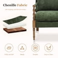 thumbnail image 6 of Villeston Chenille Accent Chair, Solid Wood Armrests Armchair, Single Sofa with Comfortable Cushions and Lumbar,Green, 6 of 6