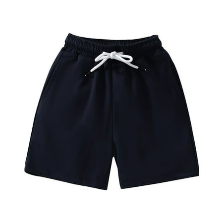 

ZIZOCWA Boys Pants Size 10-12 Solid Color Shorts for Boys 2023 The New Baby Boys Patchwork Cotton Summer Autumn Short Pants Elastic Lace Up Losse Clot Black110