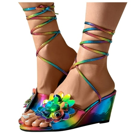 

Daznico Platform Sandals Women Hot Sandals Women Teen Slippers for Girls Beach Sandals Girls Sandals Women Sandals Platform Sandals Sandals for Women 2024(Color:Multicolour Size:US 9.5)