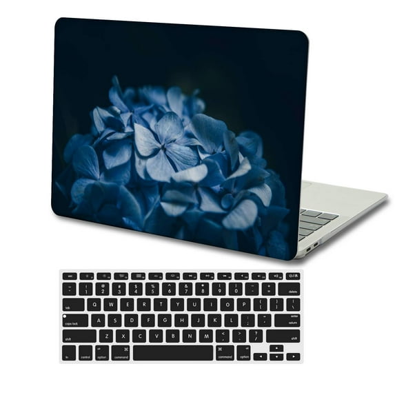 KSK KAISHEK Hard Shell Compatible MacBook Pro 15" with Touch ID + Black Keyboard Cover Model: A1990 A1707 (Plants series 0538)