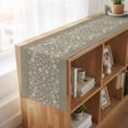 thumbnail image 6 of Table Runners 108 Inches Long Dress Scarves, Japanese Farmhouse Coffee/Dining/Kitchen Table Runner for Living Room, Grey Simple Traditional Flowers Leaves Pattern 13x108 Inch, 6 of 9