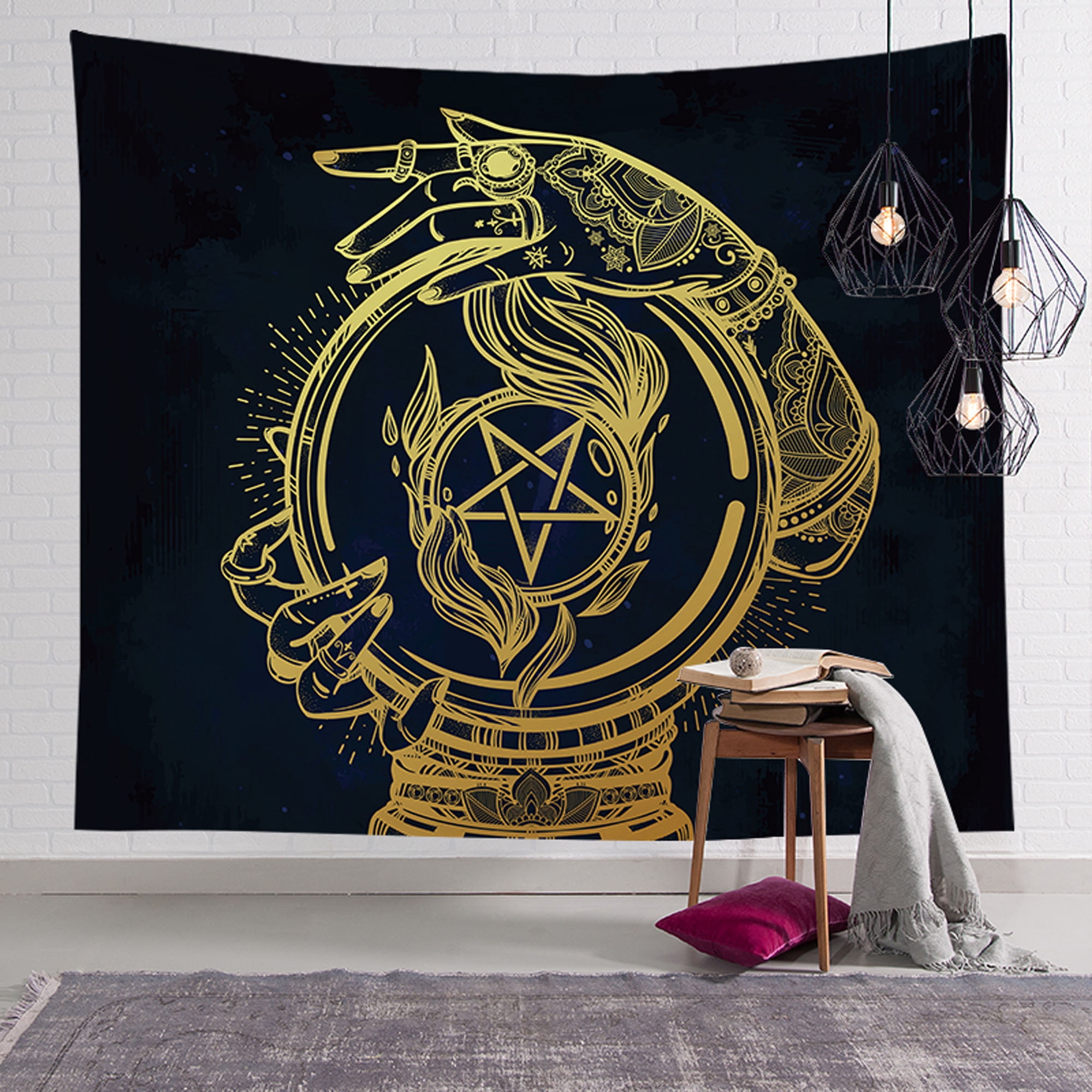 Sun and Moon Psychedelic Tapestry Zodiac Tapestry Celestial Wall ...