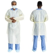 Protective Procedure Gown Halyard Basics Large Yellow NonSterile AAMI Level 2 Disposable (BG/10)