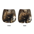 thumbnail image 3 of KLL Football Loving Hamster Pattern Shorts Women,Athletic Shorts High Waisted Running Shorts Pocket Sporty Short Gym Elastic Workout Shorts-Medium, 3 of 7