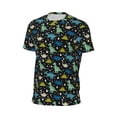 thumbnail image 6 of Wukai Dinosaur Print Men's Short-Sleeved Mesh T-Shirt,Quick-Dry Short Sleeve Workout T-Shirt-X-Large, 6 of 8