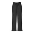 thumbnail image 7 of LEBONYARD Women's Wide Leg Pants with Pockets Lightweight,Womens Pants Plus Size Clerance $5,Women's Solid Color Casual Women's Elastic Pleated Fashionable Casual Pants Black XS, 7 of 7