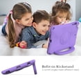thumbnail image 2 of Allytechgroup Kids Cas for Apple iPad mini 1 2 3 4 5, Cute Football Design EVA Silicone Shockproof Kids Friendly Handle Stand Anti-Scratch Tablet Case Cover for iPad mini 1st 2nd 3rd 4th Gen,Purple, 2 of 5