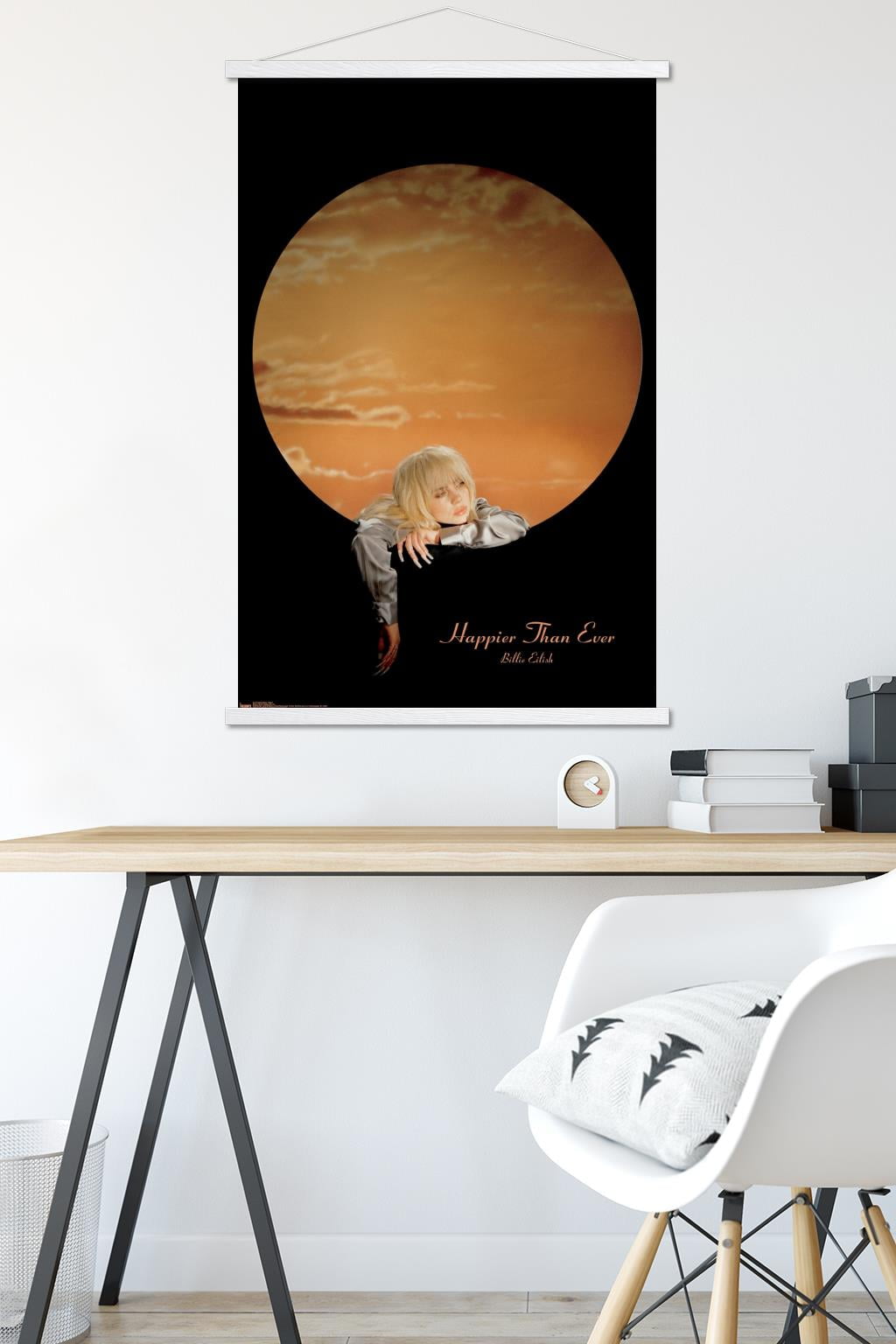 Billie Eilish - Moon Wall Poster with Magnetic Frame, 22.375" x 34"