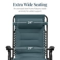thumbnail image 3 of Best Choice Products Oversized Padded Zero Gravity Chair, Folding Outdoor Patio Recliner w/ Side Tray - Slate Blue, 3 of 7