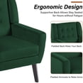 thumbnail image 4 of UIXE Velvet Accent Chair Set of 2 Modern Living Room Arm Chair Comfortable Armchair, Retro Green, 4 of 7