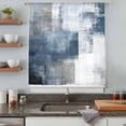 thumbnail image 5 of Blue Sheer Curtains 45 Inches Long, Retro Oil Painted Modern Abstract Art Light Filering Curtains, Breathable Simi Curtain Privacy Drapes for Kitchen Bathroom Lightweight Small Window Treatment, 5 of 9
