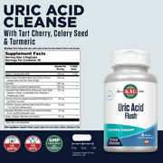 KAL Uric Acid Flush | Tart Cherry Blend, Celery Seed & More for Healthy Joint Comfort Support | 30 Servings | 60 VegCaps