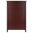 thumbnail image 6 of Winsome Wood Granville 7-Pc Storage Shelf, 3-Section Shelf & 6 Foldable Chocolate Corn Husk Baskets, Walnut Finish, 6 of 11