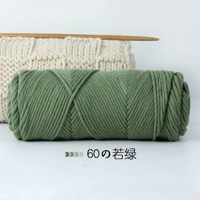 Granjero Gordo Hilo de lana teñido a mano para tejer y crochet, 200 g de hilo de lana suave y duradero, verde B