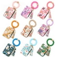 thumbnail image 2 of YZEGDCH Valentines Boho Style Beaded Tassel Keychain Wallet,Women's Boho Beaded Wallet,Wristlet Bracelet Wrist Purse Flower Chain, Gift for Women Gi*rl, Under 15 Dollars!(#4), 2 of 9
