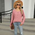 thumbnail image 2 of SWSMCLT Women's Soft Pullover Sweater Warm Top Elegant Duster Cardigan Crewneck Long Sleeve Fashion Spring Loose Pink X-Large, 2 of 5