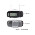 thumbnail image 3 of Podomètre Rétroéclairé, Support de Charge USB, Grand Écran LCD Podomètre Rechargeable avec Lanière pour Femmes Hommes Enfants, 3 of 8
